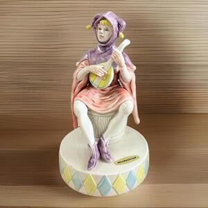 Vintage Collectible Otagiri Porcelain Figurine Music box Hanpainted 1960-70s